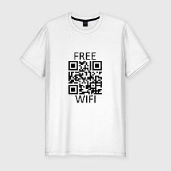 Мужская slim-футболка Бесплатный Wi-Fi