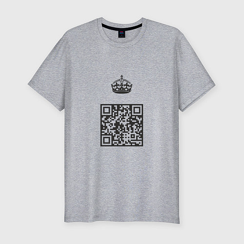 Мужская slim-футболка QR King / Меланж – фото 1