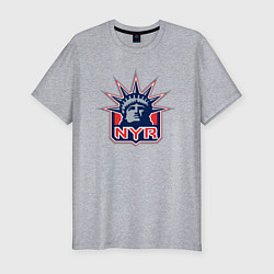 Мужская slim-футболка Нью Йорк Рейнджерс New York Rangers