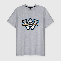 Мужская slim-футболка Wilmington sharks - baseball team
