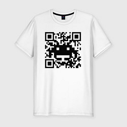 Футболка slim-fit QR-Monster, цвет: белый