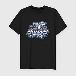 Мужская slim-футболка Wilmington sharks -baseball team