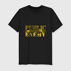 Мужская slim-футболка Public Enemy Rap