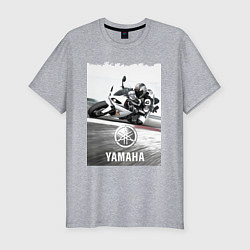 Мужская slim-футболка YAMAHA на вираже