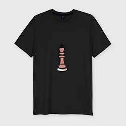 Мужская slim-футболка Шахматный король граффити