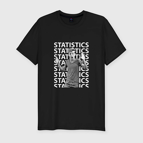 Мужская slim-футболка Lil Timmy Tim Statistics / Черный – фото 1