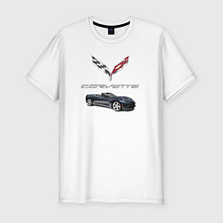 Футболка slim-fit Chevrolet Corvette, цвет: белый