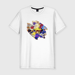 Футболка slim-fit FRISK UNDERTALE ФРИСК И ГЕРОИ, цвет: белый