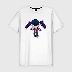 Футболка slim-fit EDGAR BRAWL STARS БРАВЛ СТАРС, цвет: белый