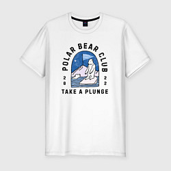 Мужская slim-футболка Клуб полярных мишек купальщиков