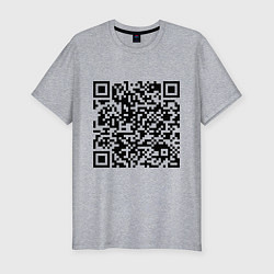 Мужская slim-футболка QR-код Скала Джонсон