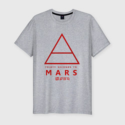 Мужская slim-футболка 30 Seconds to Mars рок