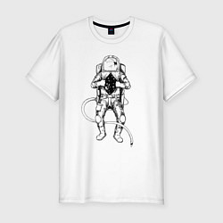 Мужская slim-футболка За наш советский космос