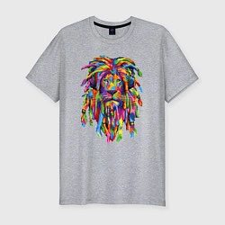 Футболка slim-fit Lion dreaD, цвет: меланж