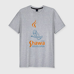 Футболка slim-fit Senior Shawa Developer, цвет: меланж