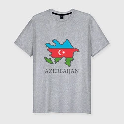 Мужская slim-футболка Map Azerbaijan