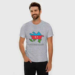 Футболка slim-fit Map Azerbaijan, цвет: меланж — фото 2