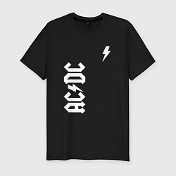 Футболка slim-fit ACDC: Молния, цвет: черный