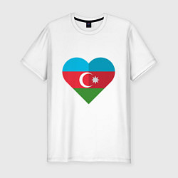 Мужская slim-футболка Сердце Азербайджана