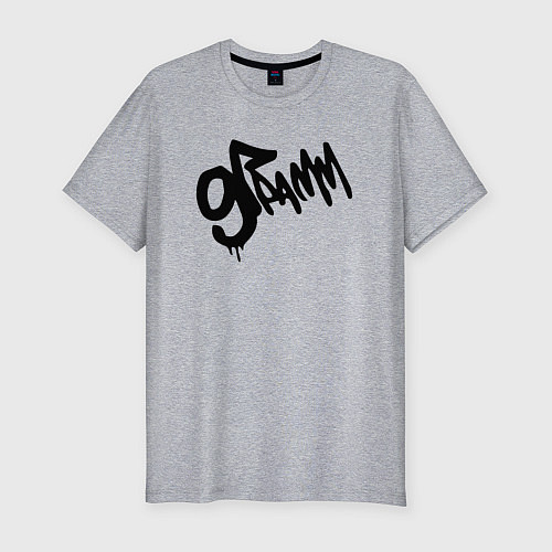 Мужская slim-футболка 9 грамм Logo / Меланж – фото 1