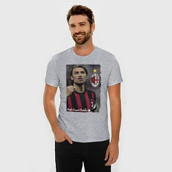 Футболка slim-fit Paolo Cesare Maldini - Milan, captain, цвет: меланж — фото 2