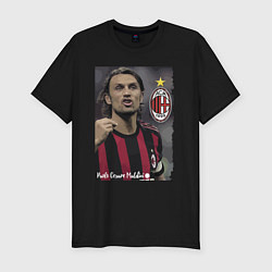 Мужская slim-футболка Paolo Cesare Maldini - Milan, captain