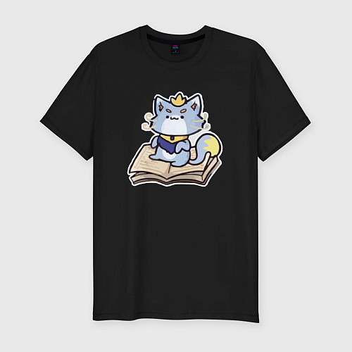 Мужская slim-футболка The Magical Cat Yuumi / Черный – фото 1