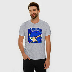 Футболка slim-fit Sonic Adventure Sonic, цвет: меланж — фото 2