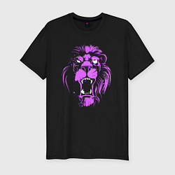 Футболка slim-fit Neon vanguard lion, цвет: черный