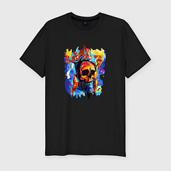 Мужская slim-футболка Colorful Horror