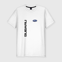 Мужская slim-футболка SUBARU авто супер