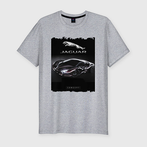 Мужская slim-футболка Jaguar concept / Меланж – фото 1