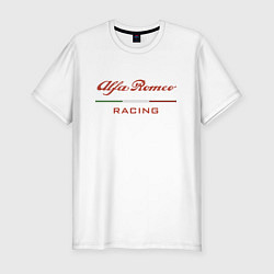 Мужская slim-футболка Alfa Romeo racing - logo
