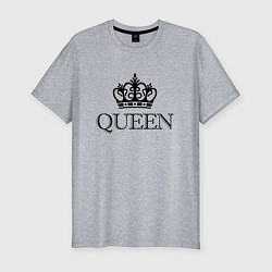 Футболка slim-fit QUEEN ПАРНЫЕ Королева, цвет: меланж