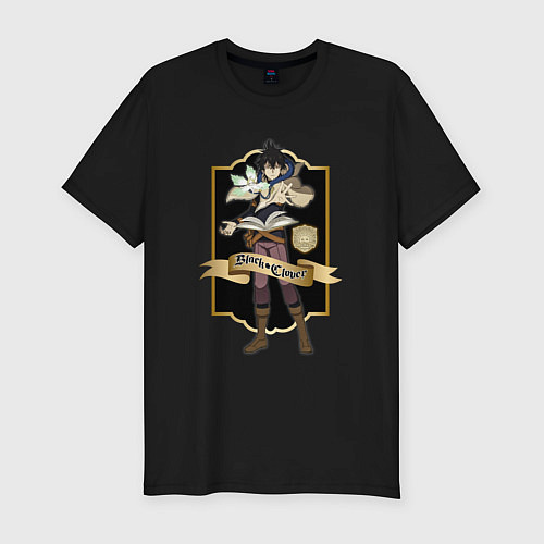 Мужская slim-футболка Черный Клевер Юно из Золотого Рассвета / Черный – фото 1