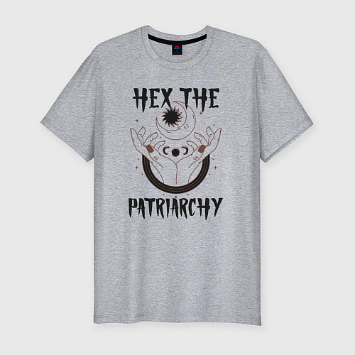 Мужская slim-футболка Hex the patriarchy / Меланж – фото 1