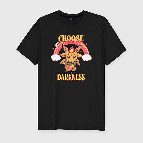 Мужская slim-футболка Choose Darkness / Черный – фото 1