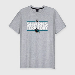 Футболка slim-fit SHARKS TERRITORY САН-ХОСЕ ШАРКС, цвет: меланж