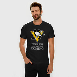 Футболка slim-fit Penguins are coming, Pittsburgh Penguins, Питтсбур, цвет: черный — фото 2