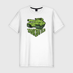 Футболка slim-fit Tank battle, цвет: белый
