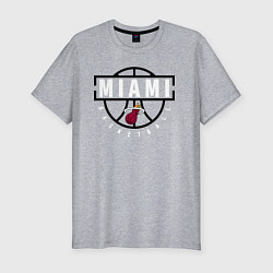 Футболка slim-fit MIAMI HEAT NBA МАЯМИ ХИТ НБА, цвет: меланж