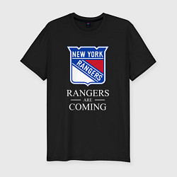 Футболка slim-fit Rangers are coming, Нью Йорк Рейнджерс, New York R, цвет: черный