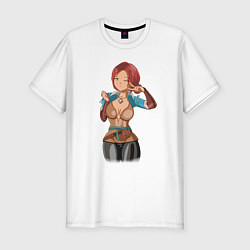 Футболка slim-fit Triss Merigold by sexygirlsdraw, цвет: белый