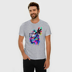 Футболка slim-fit Art lion!, цвет: меланж — фото 2