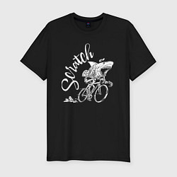 Мужская slim-футболка Scratch - трековые велогонки