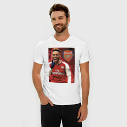 Футболка slim-fit Arsenal, Pierre-Emerick Aubameyang, цвет: белый — фото 2