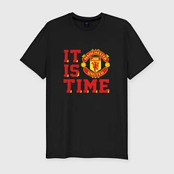 Мужская slim-футболка It is Manchester United Time Манчестер Юнайтед