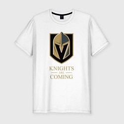 Футболка slim-fit Knights are coming , Вегас Голден Найтс , Vegas Go, цвет: белый