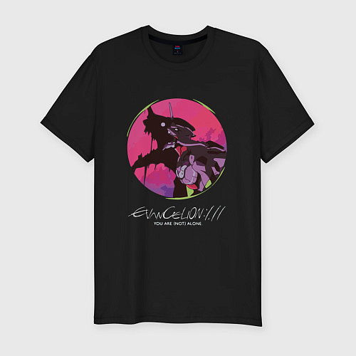 Мужская slim-футболка Evangelion меха eva / Черный – фото 1