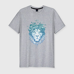 Мужская slim-футболка Lion синий 1 штука в цветах